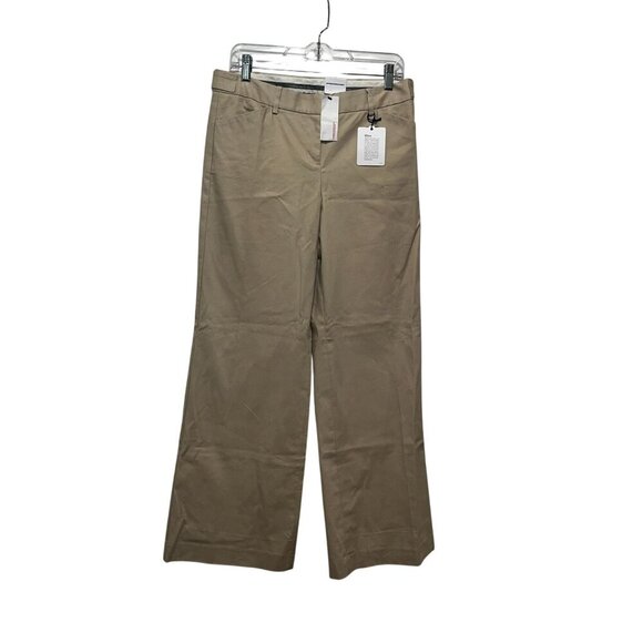 NWT Express Design Studio Beige Wide Leg Dress Khaki Women's Pants Size 8 - Picture 1 of 12